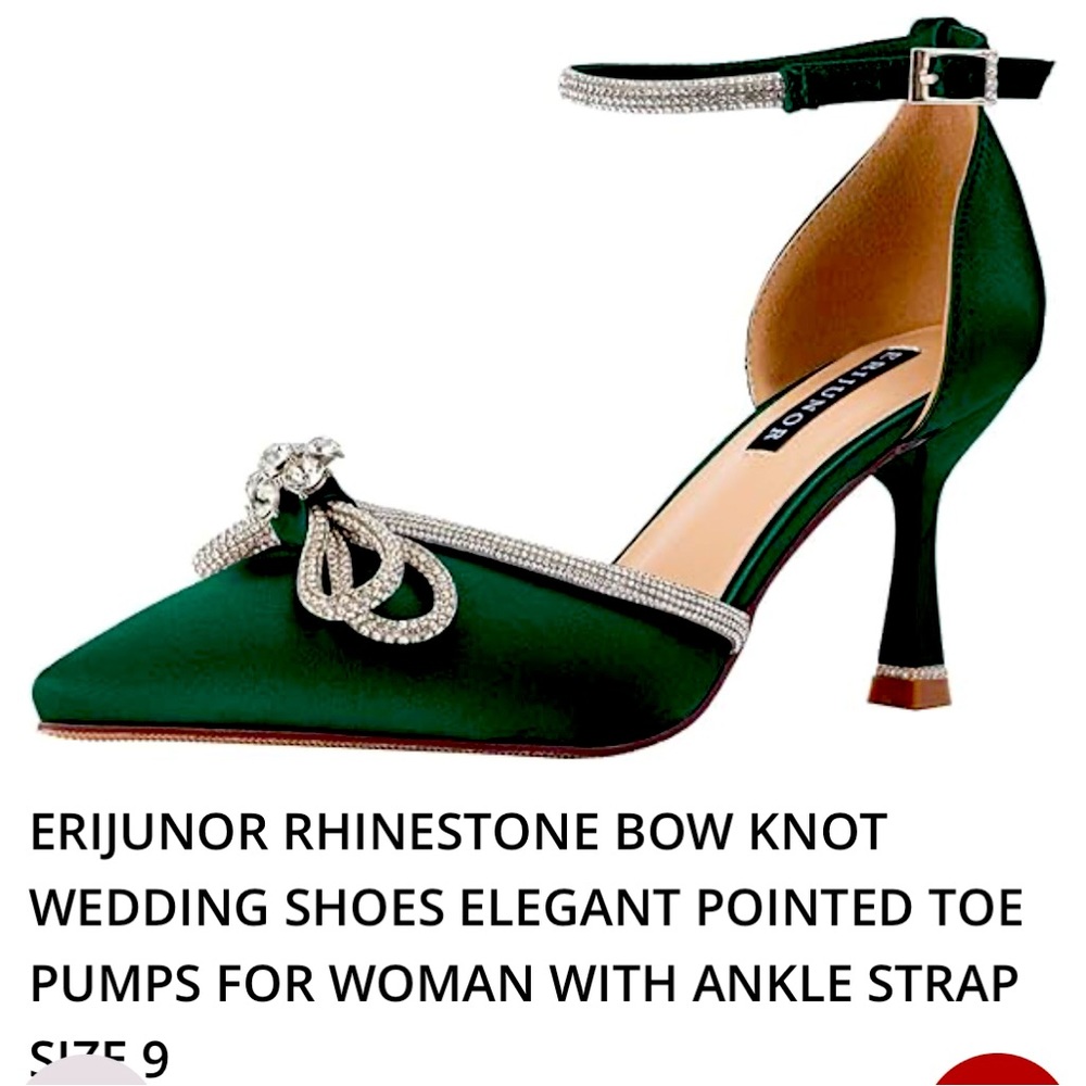 Satin material kitten heel shoes